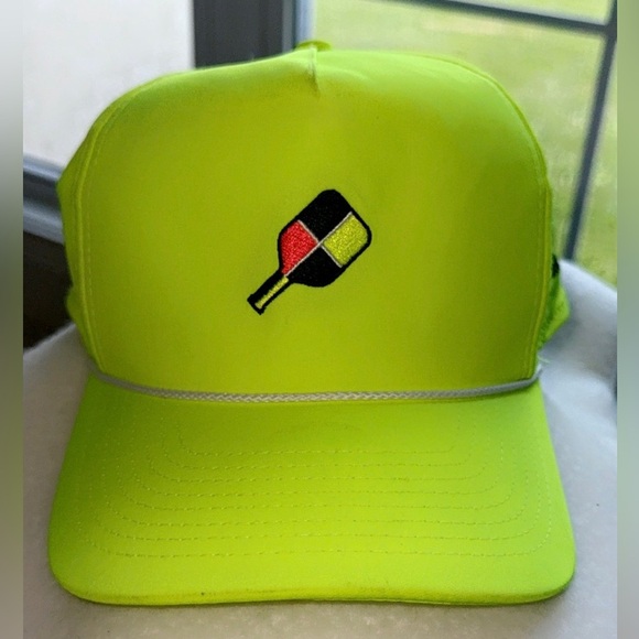 Johnny Pickleball Other - Neon Johnny Pickleball Paddle Logo Rope Hat Unisex